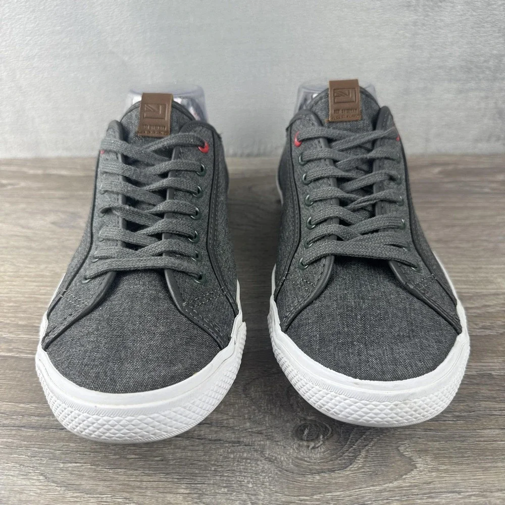 Ben Sherman Shoes Mens Size 9 Gray Canvas Casual Sneaker Lined Fabric 42